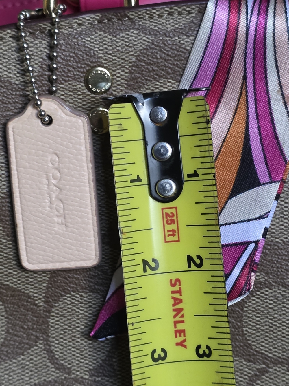Coach Small Light Blush Pink Leather Hangtag - Picture 5 of 5